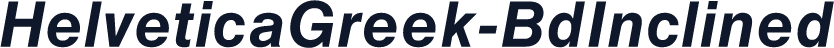 HelveticaGreek-BdInclined