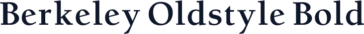 Berkeley Oldstyle Bold