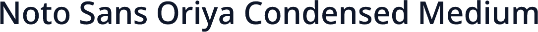Noto Sans Oriya Condensed Medium