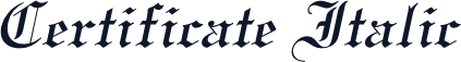 Certificate Italic