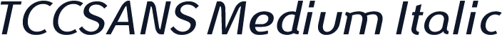 TCCSANS Medium Italic