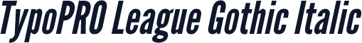 TypoPRO League Gothic Italic