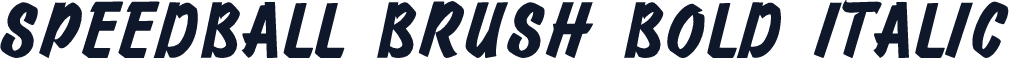 Speedball Brush Bold Italic