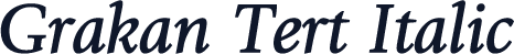 Grakan Tert Italic