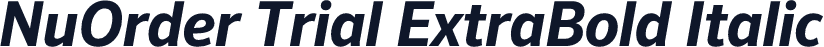 NuOrder Trial ExtraBold Italic