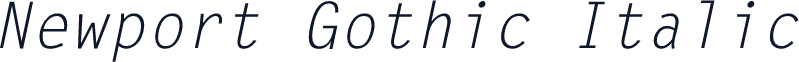Newport Gothic Italic