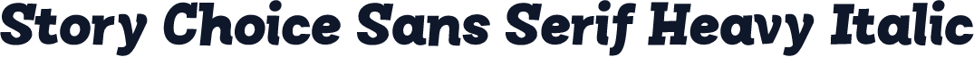 Story Choice Sans Serif Heavy Italic