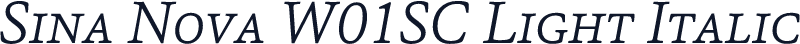 Sina Nova W01SC Light Italic