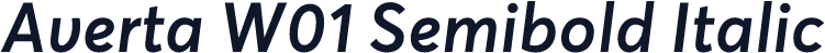 Averta W01 Semibold Italic