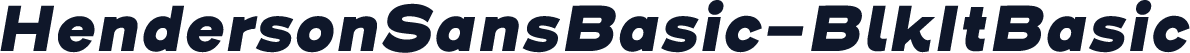 HendersonSansBasic-BlkItBasic