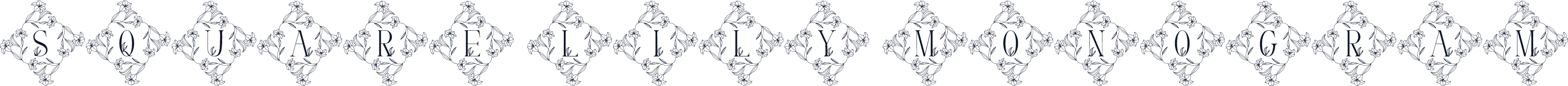 Square Lily Monogram