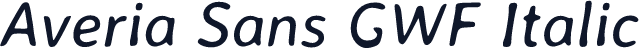Averia Sans GWF Italic