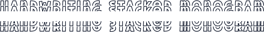 Handwriting Stacked Monogram