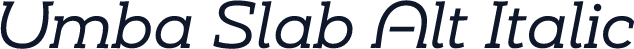 Umba Slab Alt Italic