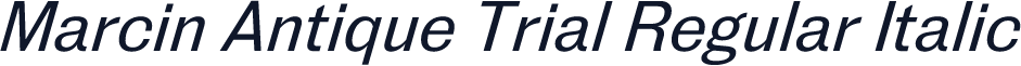 Marcin Antique Trial Regular Italic