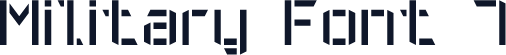 Military Font 7