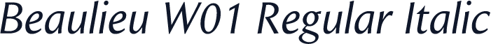 Beaulieu W01 Regular Italic