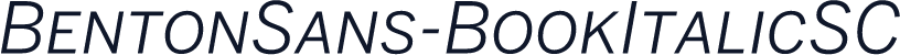 BentonSans-BookItalicSC