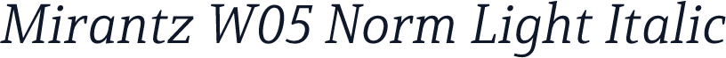 Mirantz W05 Norm Light Italic