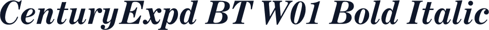 CenturyExpd BT W01 Bold Italic