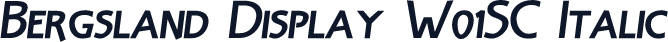 Bergsland Display W01SC Italic