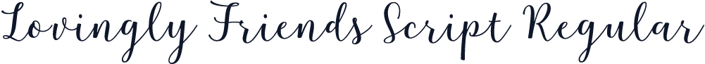 Lovingly Friends Script Regular