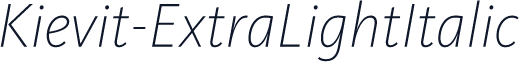 Kievit-ExtraLightItalic