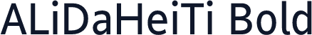 ALiDaHeiTi Bold