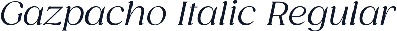 Gazpacho Italic Regular