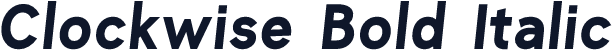 Clockwise Bold Italic