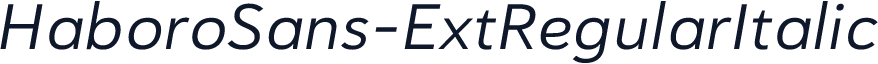 HaboroSans-ExtRegularItalic