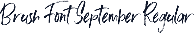 Brush Font September Regular