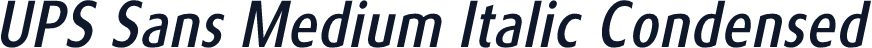 UPS Sans Medium Italic Condensed