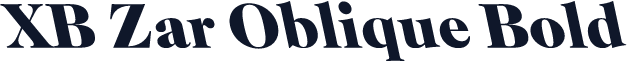 XB Zar Oblique Bold