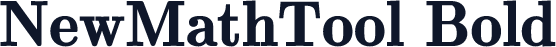 NewMathTool Bold