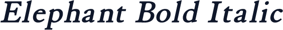 Elephant Bold Italic