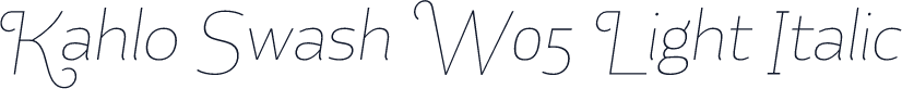 Kahlo Swash W05 Light Italic