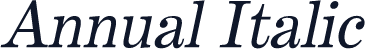 Annual Italic
