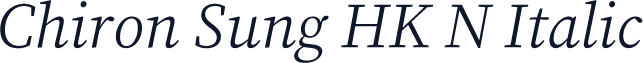 Chiron Sung HK N Italic