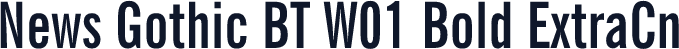 News Gothic BT W01 Bold ExtraCn