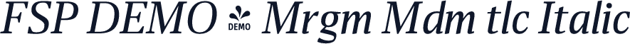 FSP DEMO - Mrgm Mdm tlc Italic