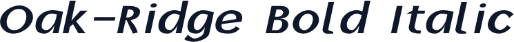Oak-Ridge Bold Italic