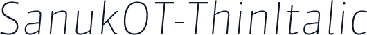 SanukOT-ThinItalic