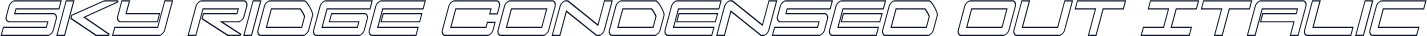 Sky Ridge Condensed Out Italic