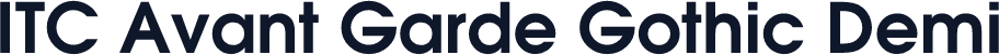 ITC Avant Garde Gothic Demi
