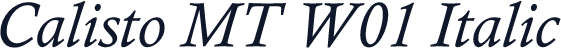 Calisto MT W01 Italic
