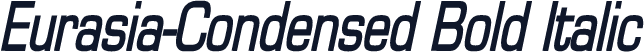 Eurasia-Condensed Bold Italic