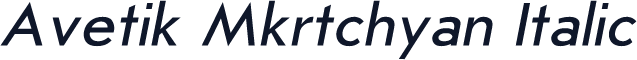 Avetik Mkrtchyan Italic