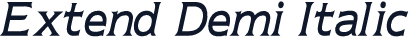 Extend Demi Italic