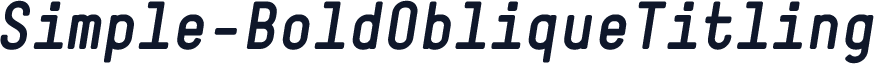 Simple-BoldObliqueTitling